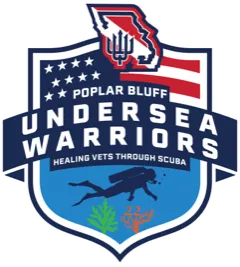 Undersea Warriors shield logo lettered Poplar Bluff, with a Missouri map