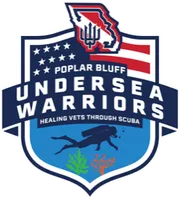 Undersea Warriors shield logo lettered Poplar Bluff, with a Missouri map